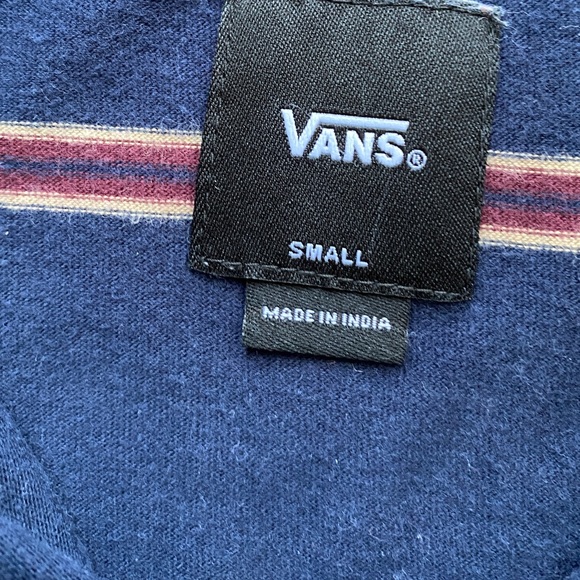 VANS Men’s Long Sleeve T-Shirt Blue Cotton ALSU00792 - Picture 4 of 5